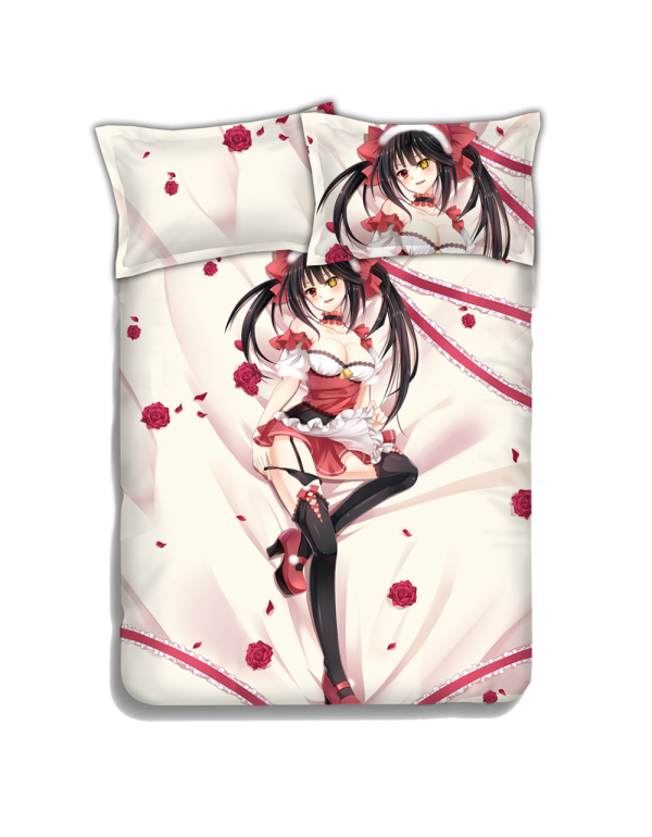 Kurumi Tokisaki - Date a Live Anime Bettwäsche-Sets, Bettbezug, Bettlaken mit Kissenbezügen