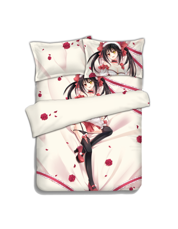 Kurumi Tokisaki - Date a Live Anime Bettwäsche-Sets, Bettbezug, Bettlaken mit Kissenbezügen