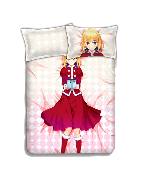 Saber-Fate Anime 4 Pieces Bettwäsche-Sets, Bettla...