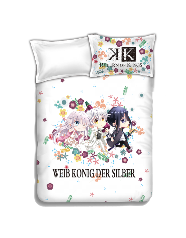 K Project Anime Bettwäsche-Sets, Bettbezug, Bettlaken mit Kissenbezügen