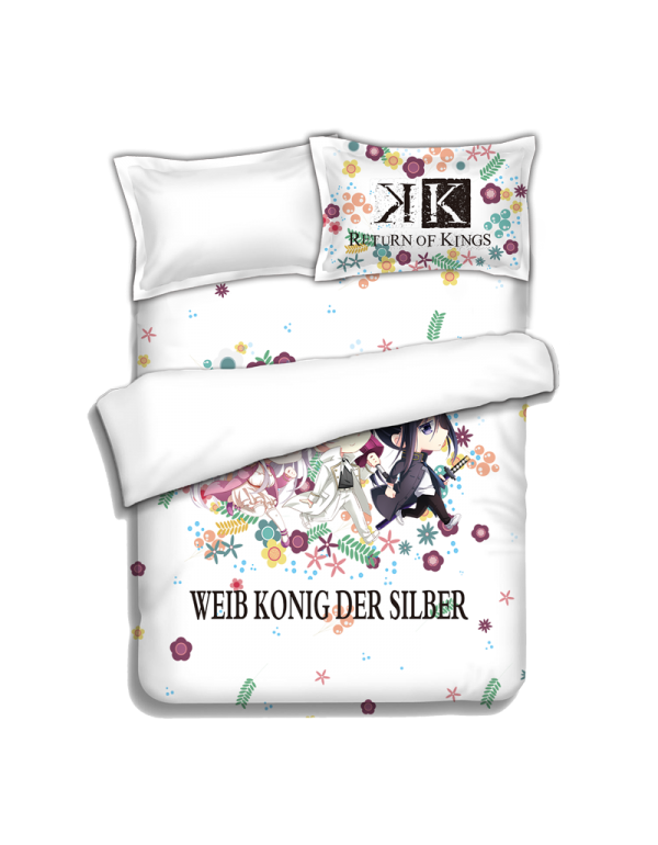K Project Anime Bettwäsche-Sets, Bettbezug, Bettlaken mit Kissenbezügen