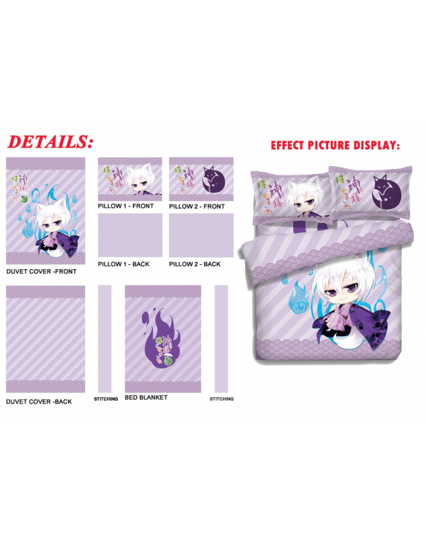 Tomoe - Kamisama Kiss Anime Bettwäsche-Sets, Bettbezug, Bettlaken mit Kissenbezügen
