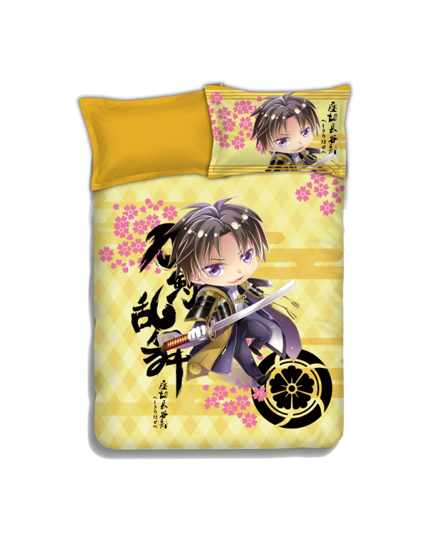 Heshikiri Hasebe - Touken Ranbu Anime 4 Pieces Bettwäsche-Sets, Bettlaken Bettbezug mit Kissenbezüge