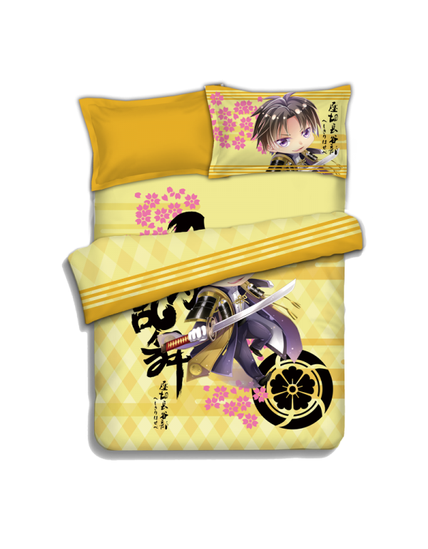 Heshikiri Hasebe - Touken Ranbu Anime 4 Pieces Bettwäsche-Sets, Bettlaken Bettbezug mit Kissenbezüge