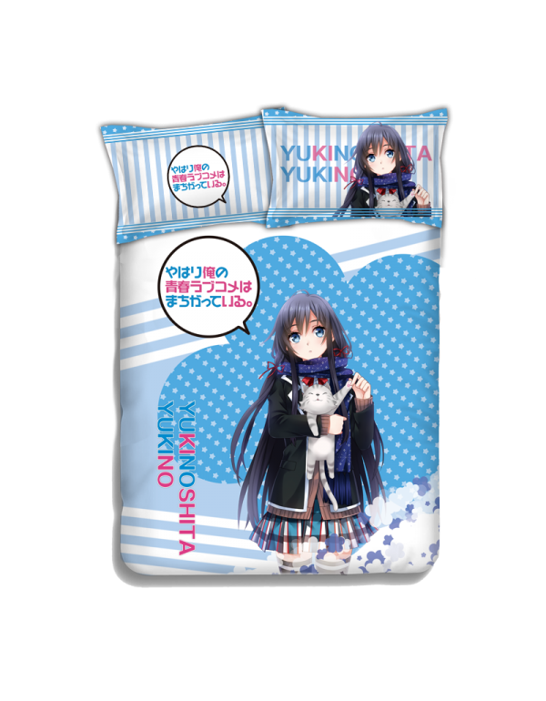 Yukino Yukinoshita - My Teen Romantic Comedy Bettwäsche-Sets, Bettbezug, Bettlaken mit Kissenbezügen