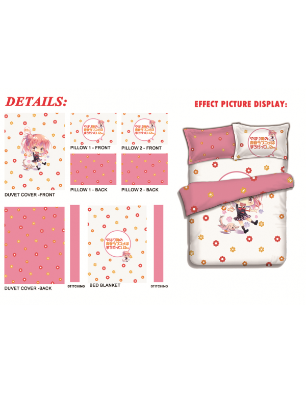 Yui Yuigahama - My Teen Romantic Comedy Japanese Anime Bettwäsche Duvet Cover with Pillow Covers