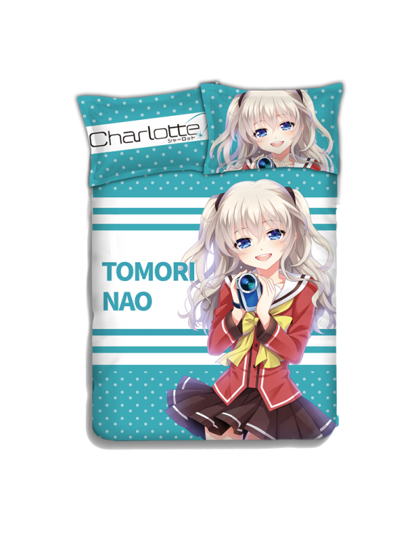 Chalotte Japanese Anime Bettwäsche Duvet Cover with Pillow Covers