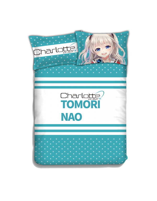 Chalotte Japanese Anime Bettwäsche Duvet Cover with Pillow Covers