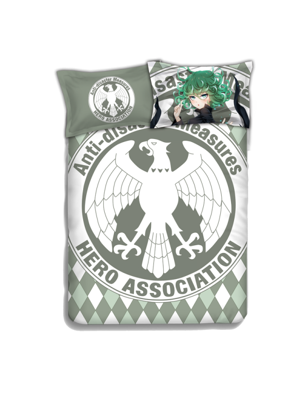 Tornado of Terror Tatsumaki - One Punch Man Bettwäsche-Sets, Bettbezug, Bettlaken mit Kissenbezügen