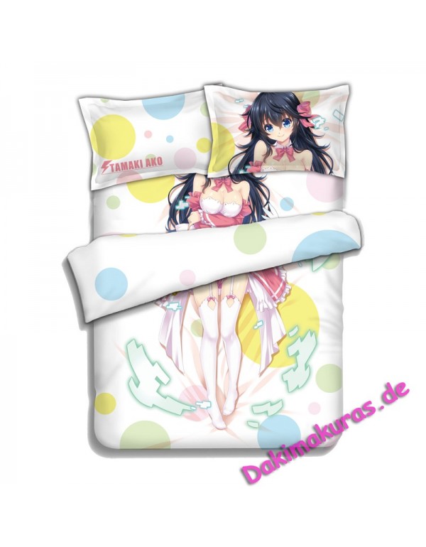 Tamaki Ako-netoge no yome wa onnanoko ja nai to omotta 4 Pieces Bedding Sets,Bed Sheet Duvet Cover