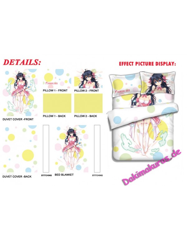 Tamaki Ako-netoge no yome wa onnanoko ja nai to omotta 4 Pieces Bedding Sets,Bed Sheet Duvet Cover