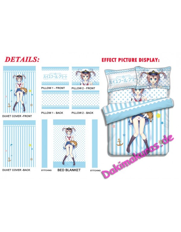 Akeno Misaki - High School Fleet Anime Bedding Sets,Bed Blanket & Duvet Cover,Bed Sheet