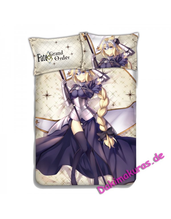 Jeanne Darc - Fate Grand Order Anime 4 Pieces Bettwäsche-Sets, Bettlaken Bettbezug mit Kissenbezüge