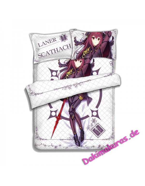 Lancer Scathach - Fate Grand Order Anime 4 Pieces Bedding Sets,Bed Sheet Duvet Cover