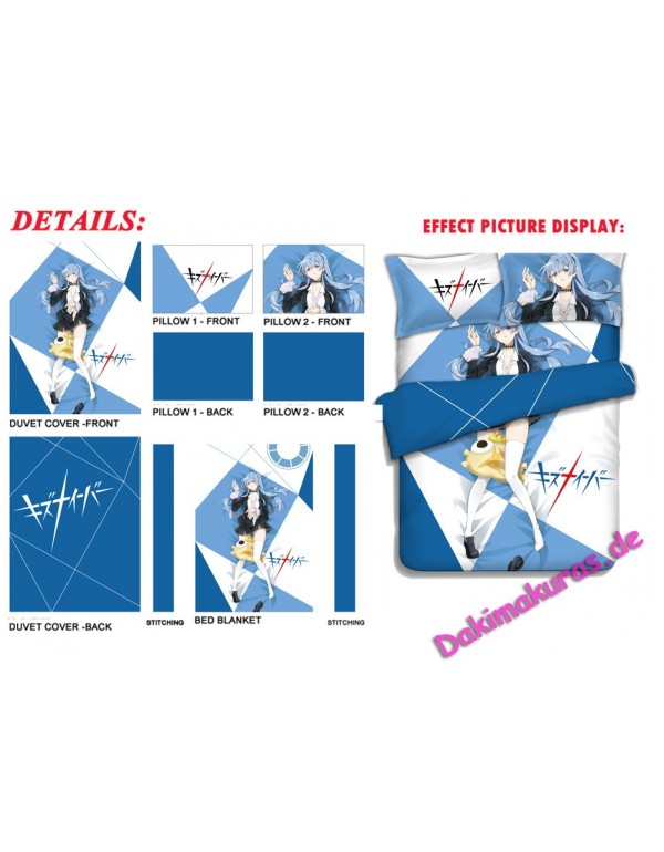 Noriko Sonozaki - Kiznaiver Japanese Anime Bettwäsche Duvet Cover with Pillow Covers