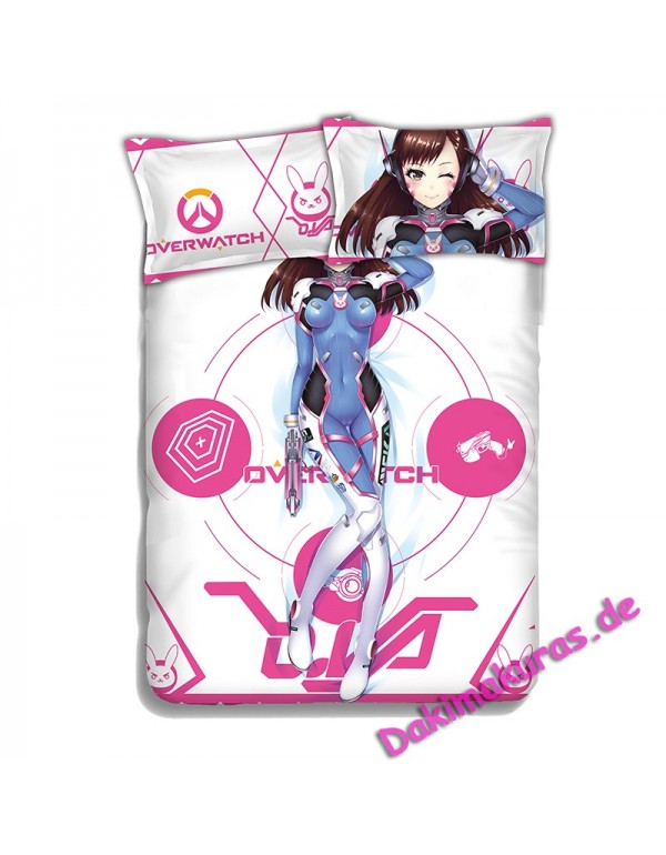D.Va - Overwatch Japanese Anime Bettwäsche Duvet Cover with Pillow Covers