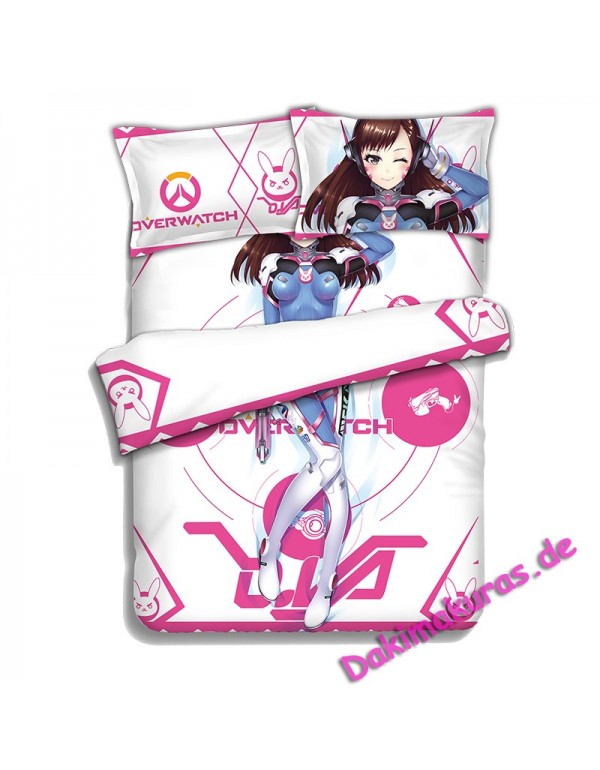 D.Va - Overwatch Japanese Anime Bettwäsche Duvet Cover with Pillow Covers