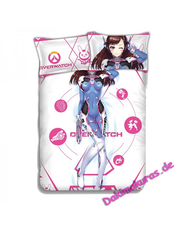D.Va - Overwatch Japanese Anime Bettwäsche Duvet Cover with Pillow Covers
