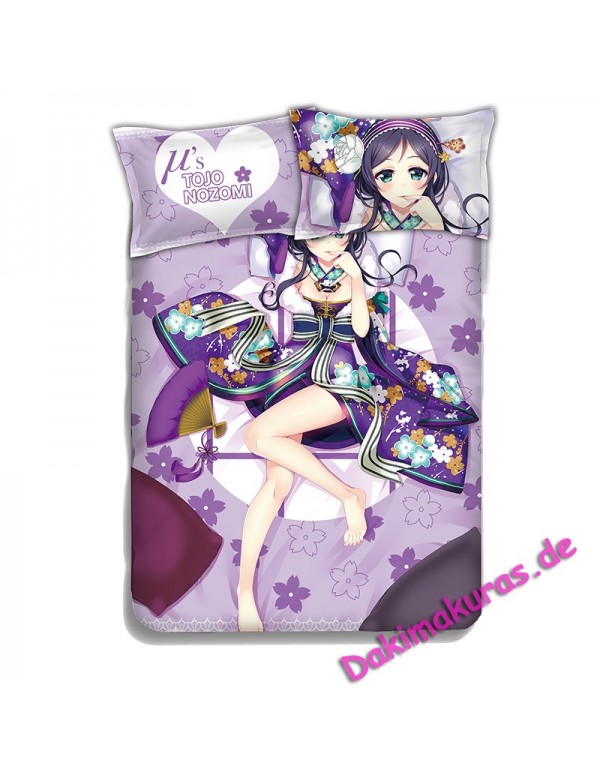 Toujou Nozomi - Love Live Anime Bettwäsche-Sets, Bettbezug, Bettlaken mit Kissenbezügen