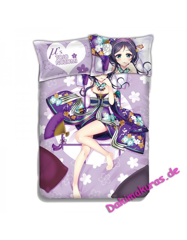 Toujou Nozomi - Love Live Anime Bettwäsche-Sets, Bettbezug, Bettlaken mit Kissenbezügen