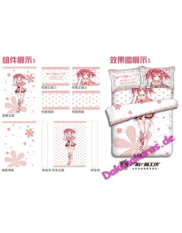 RUBY MOON-Card Captor Anime Bettwäsche-Sets, Bettbezug, Bettlaken mit Kissenbezügen