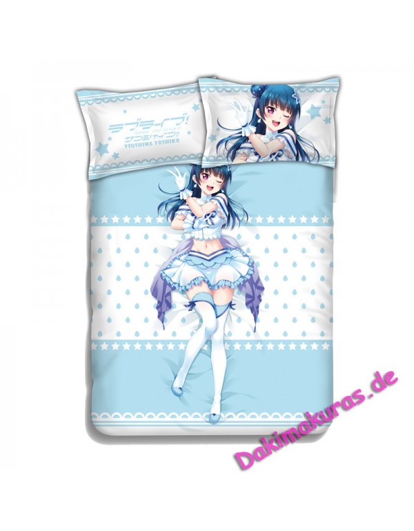 Tsushima Yoshiko-LoveLive Sunshine Anime Bettwäsche Duvet Cover with Pillow Covers