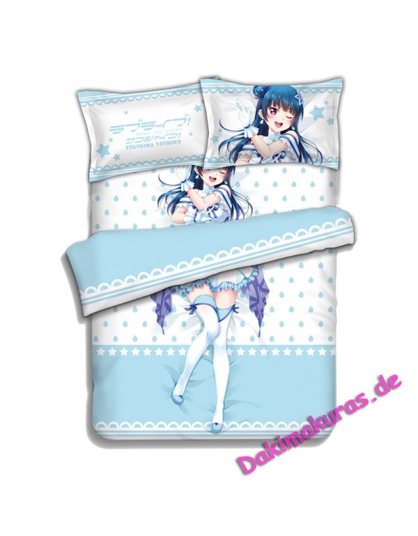Tsushima Yoshiko-LoveLive Sunshine Anime Bettwäsche Duvet Cover with Pillow Covers