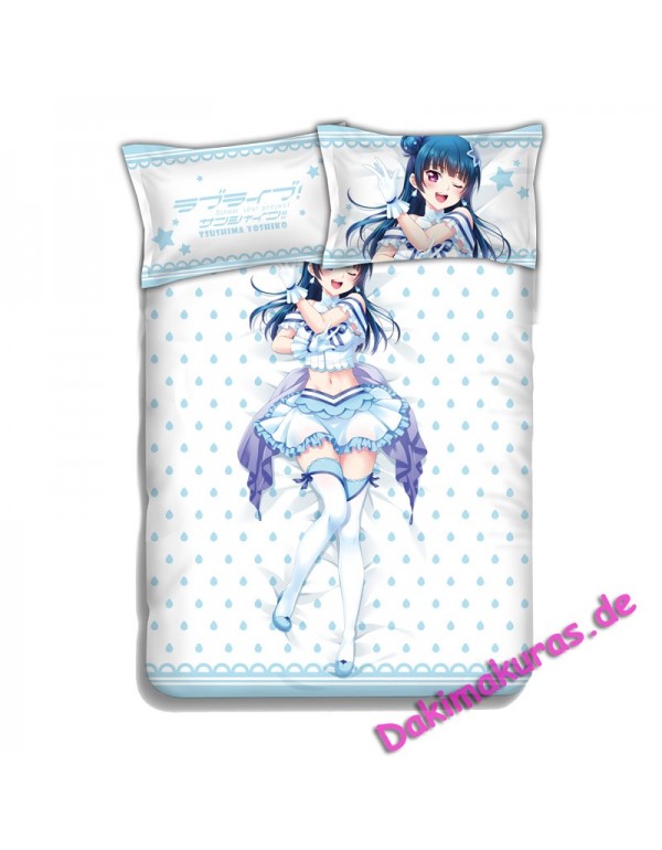 Tsushima Yoshiko-LoveLive Sunshine Anime Bettwäsche Duvet Cover with Pillow Covers
