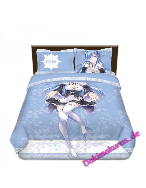 Rem - Re Zero Japanese Anime Bettwäsche Duvet Cover with Pillow Covers