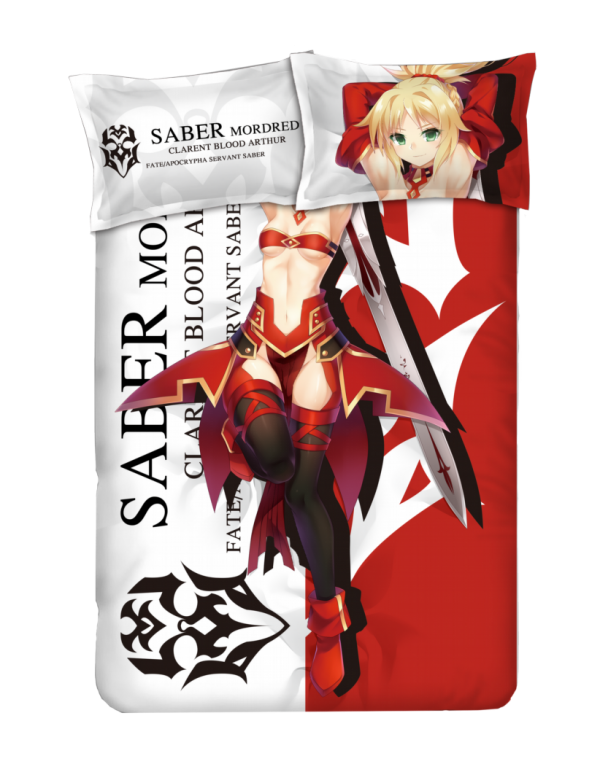 Mordred - Fate Grand Order Anime Bettlaken Bettbezug mit Kissenbezüge