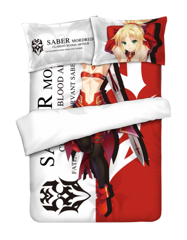 Mordred - Fate Grand Order Anime Bettlaken Bettbezug mit Kissenbezüge