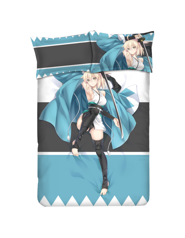 Saber - Fate Anime Bettwäsche-Sets, Bettbezug, Bettlaken mit Kissenbezügen