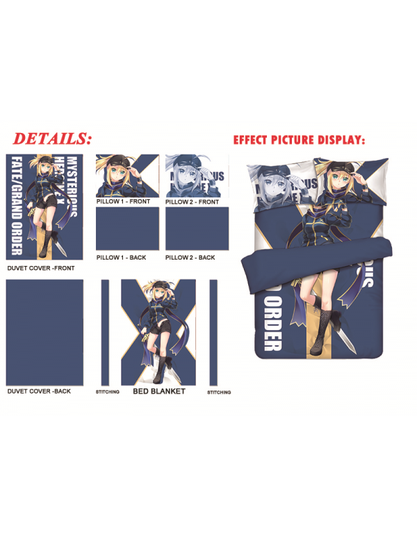 Mysterious Heroine X - Fate Grand Order Anime 4 Pieces Bedding Sets,Bed Sheet Duvet Cover