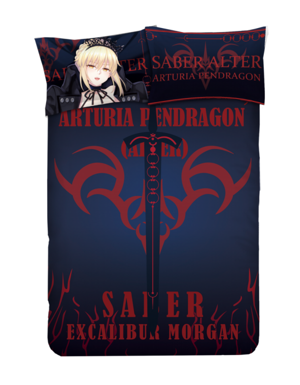 Saber-fate Anime Bettwäsche-Sets, Bettbezug, Bettlaken mit Kissenbezügen