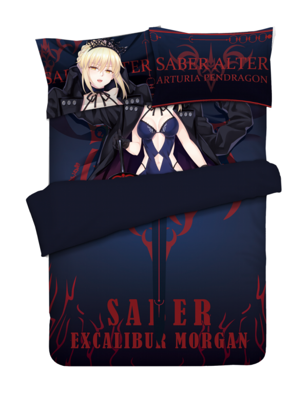 Saber-fate Anime Bettwäsche-Sets, Bettbezug, Bettlaken mit Kissenbezügen
