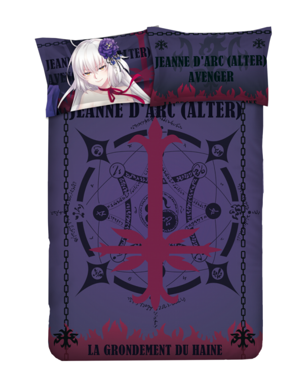 Jeanne d'Arc - Fate Grand Order 4 Pieces Bettwäsche-Sets, Bettlaken Bettbezug mit Kissenbezüge