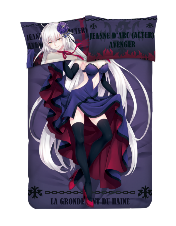 Jeanne d'Arc - Fate Grand Order 4 Pieces Bettwäsche-Sets, Bettlaken Bettbezug mit Kissenbezüge