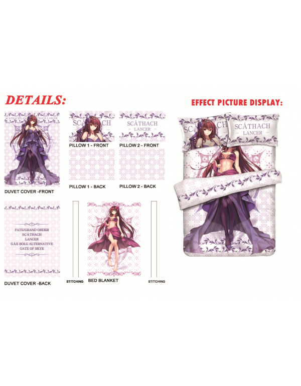 Scathach- Fate Japanese Anime Bettlaken Bettbezug mit Kissenbezüge