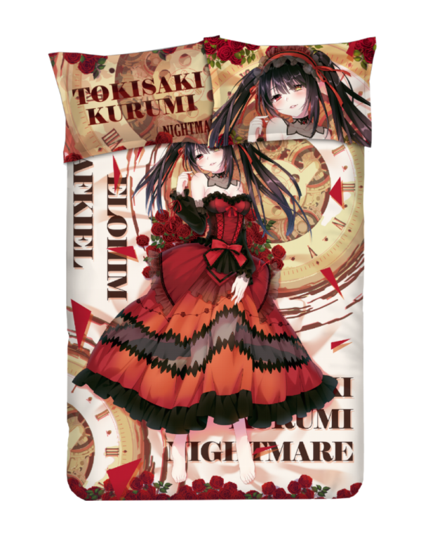 Kurumi Tokisaki - Date a Live Anime Bettwäsche-Sets, Bettbezug, Bettlaken mit Kissenbezügen