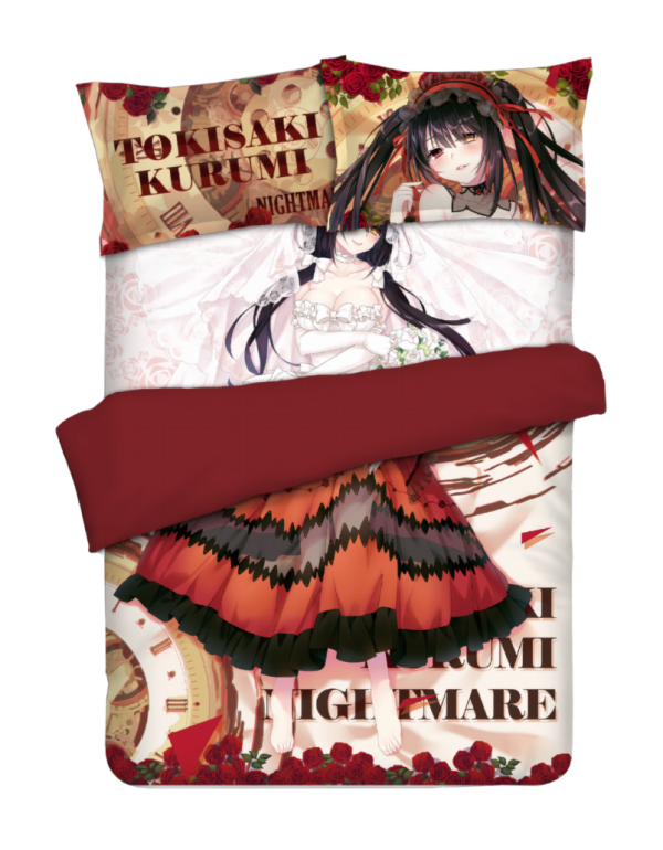 Kurumi Tokisaki - Date a Live Anime Bettwäsche-Sets, Bettbezug, Bettlaken mit Kissenbezügen