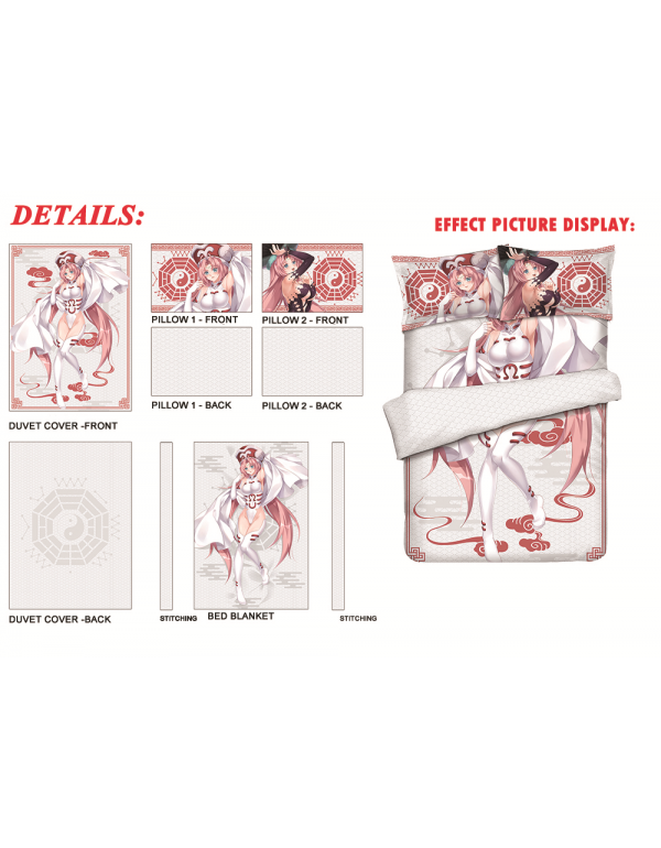 Daji Japanese Anime Bettwäsche Duvet Cover with Pillow Covers