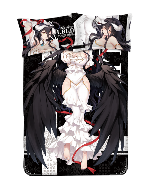 Albedo-Overlord Japanese Anime Bettwäsche Duvet Cover with Pillow Covers