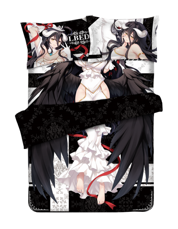 Albedo-Overlord Japanese Anime Bettwäsche Duvet Cover with Pillow Covers