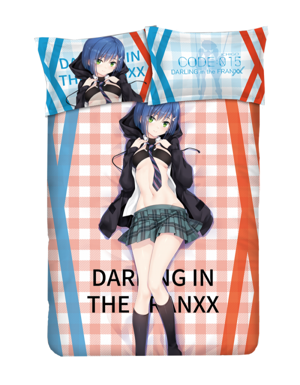 Ichigo-DARLING in the FRANXX Anime Bettwäsche-Sets, Bettbezug, Bettlaken mit Kissenbezügen
