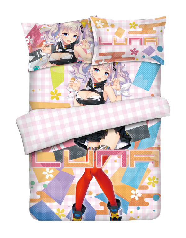 Kaguya Luna Anime Bettwäsche-Sets, Bettbezug, Bettlaken mit Kissenbezügen