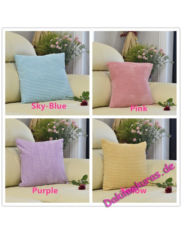 Conditional Free Gifts - Corn Striped Velvet Square Throw Pillow Covers,45*45cm(18x18 inch)