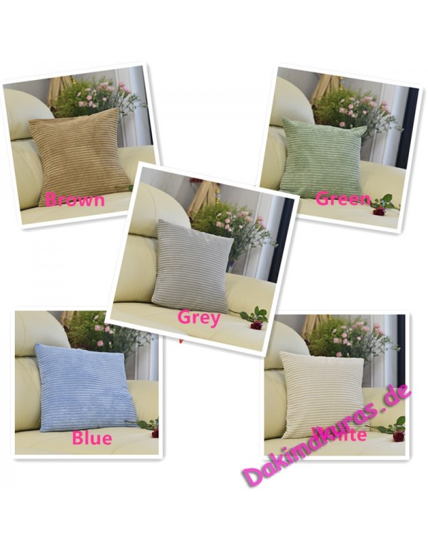 Conditional Free Gifts - Soft Velvet Corduroy Corn Striped Square Cushion Covers,45*45cm(18x18 inch)