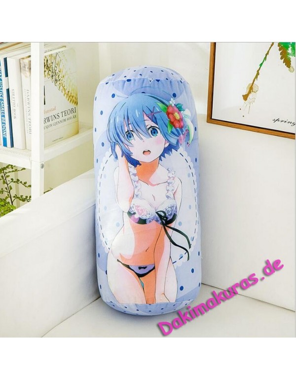 Rem Re:Zero Anime Comfort Neck and Support Mini Round Roll Bolster Dakimakura Kissen