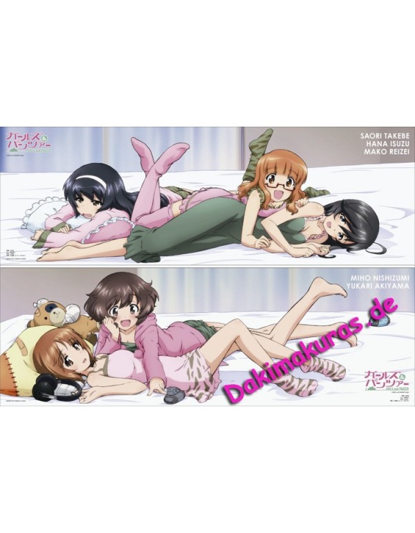 Girls und Panzer-Mako Reizei - Saori Takebe -Hana Isuzu - Miho Nishizumi - Yukari Akiyama dakimakura kissen