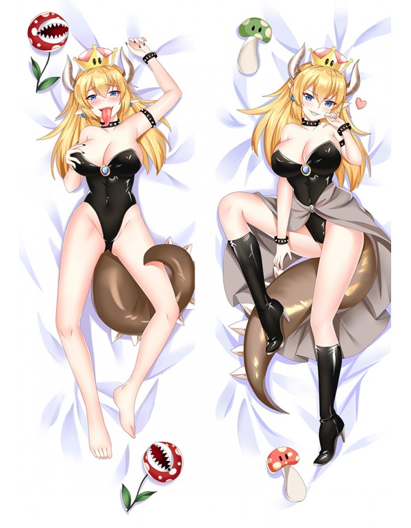 Super Mario Bowsette Princess Bowser Japanese Anime-Kopfkissenbezüge des vollen Körpers waifu